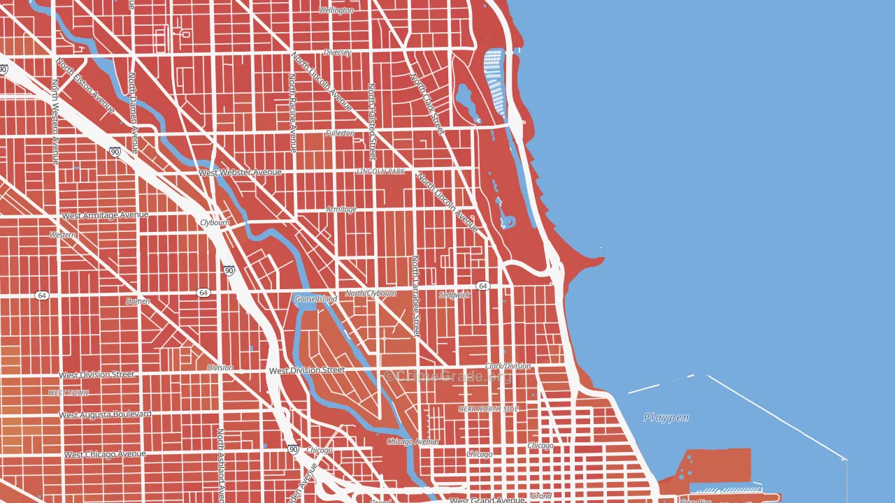 Belgravia Terrace, Chicago, IL Map of Vandalism Rates