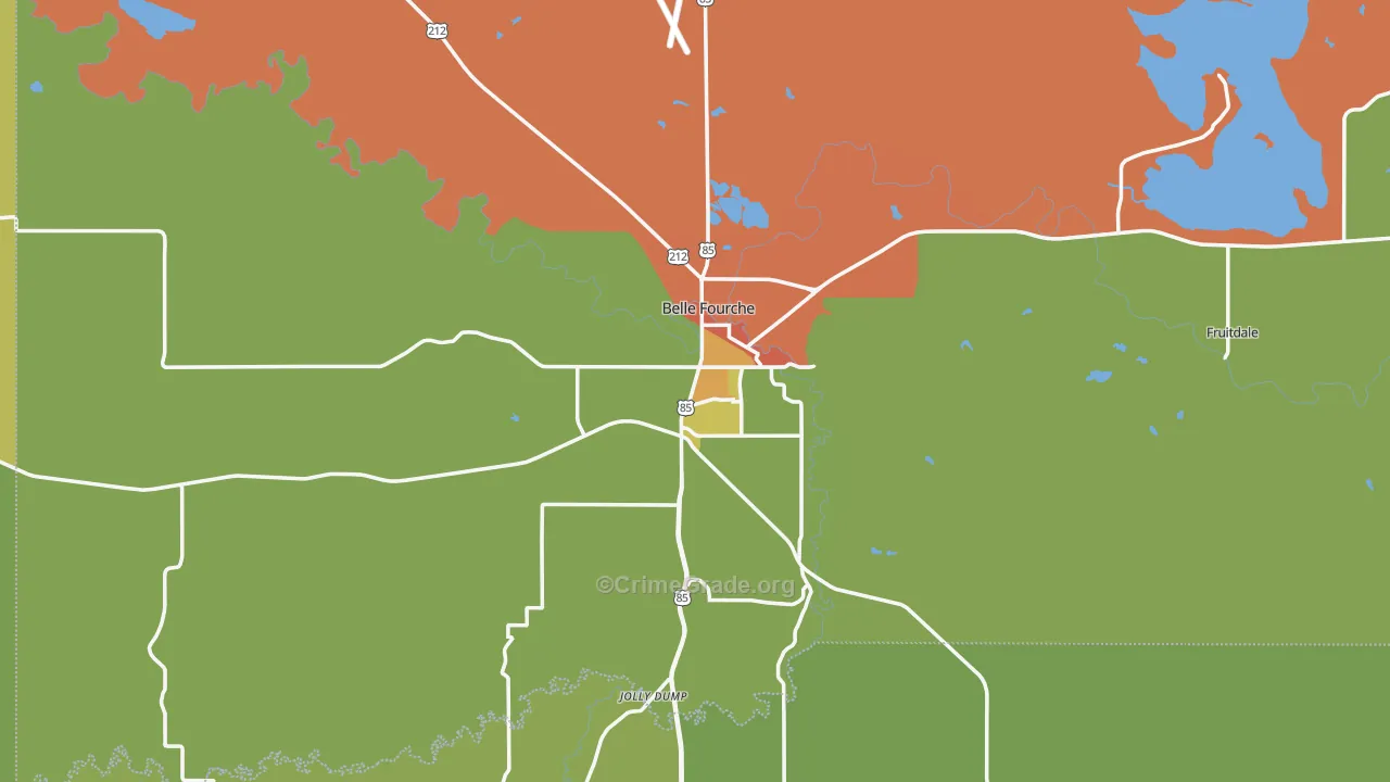 Belle Fourche, SD Map of Vandalism Rates
