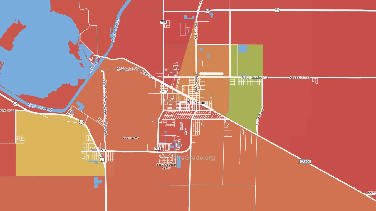 Belle Glade, FL Map of Vandalism Rates