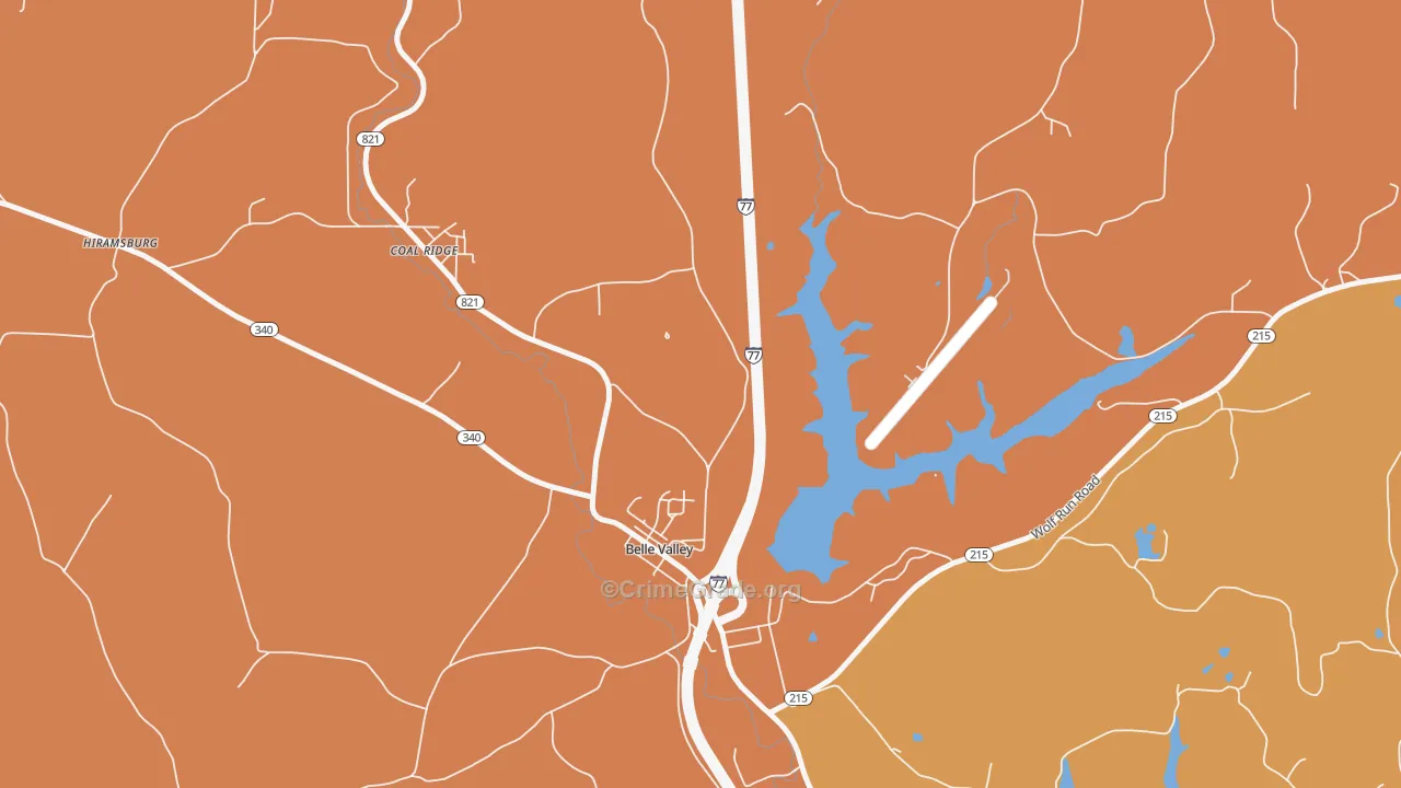 Belle Valley, OH Map of Vandalism Rates