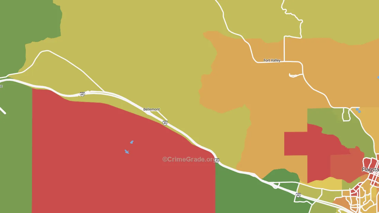 Bellemont, AZ Map of Vandalism Rates