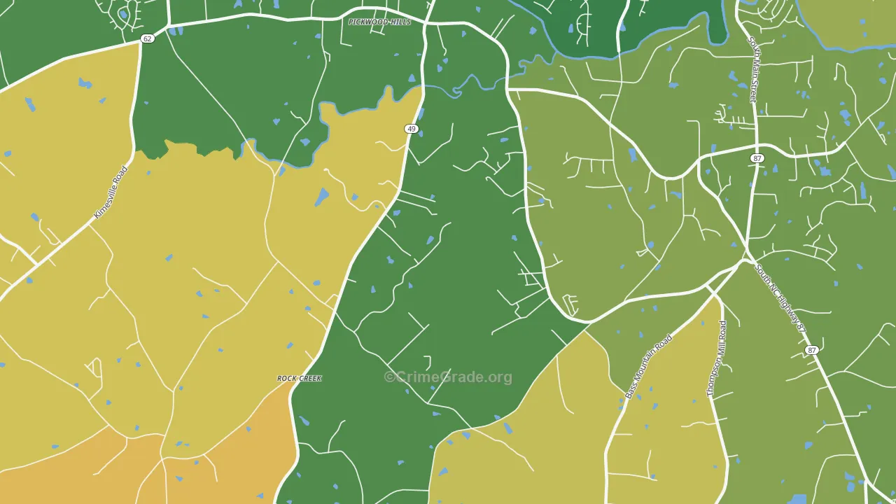 Bellemont, NC Map of Vandalism Rates