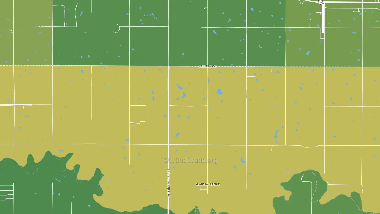 Bellemont, OK Map of Vandalism Rates