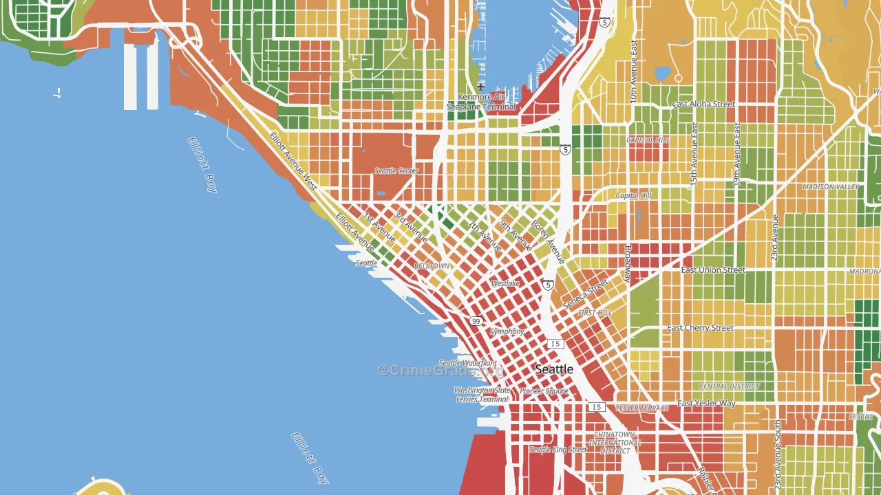 Belltown, Seattle, WA Map of Vandalism Rates