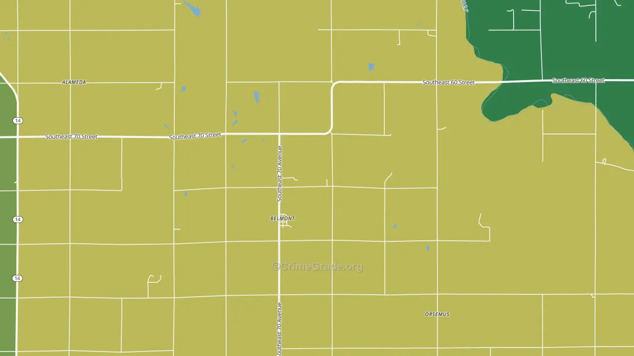 Belmont, KS Map of Vandalism Rates