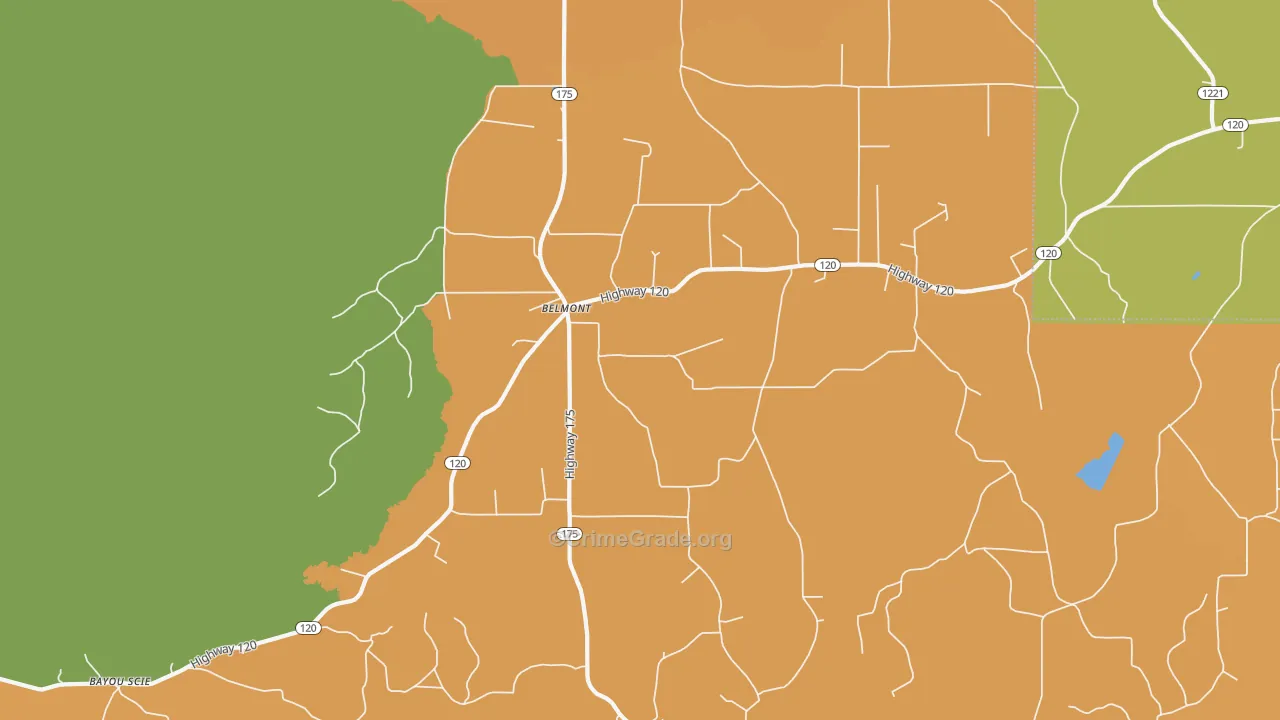 Belmont, LA Map of Vandalism Rates