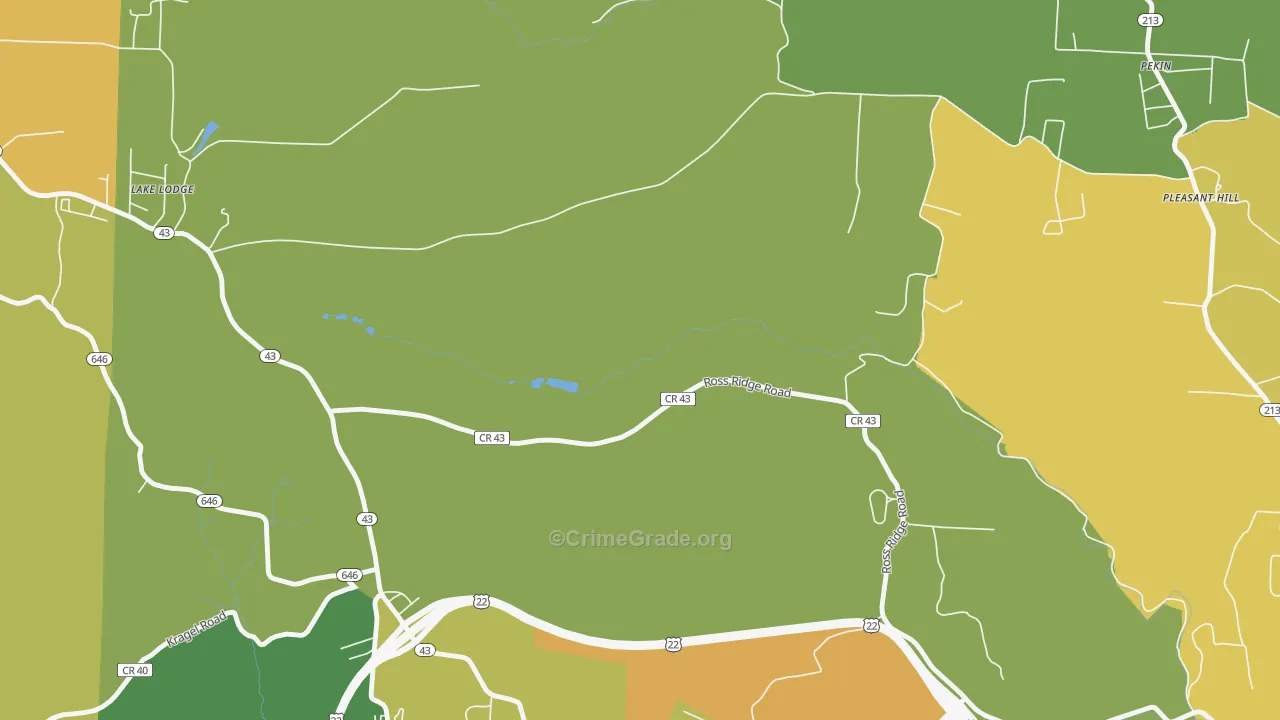 Belvedere, OH Map of Vandalism Rates