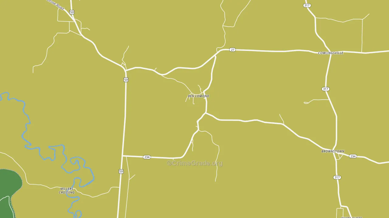 Ben Lomond, AR Map of Vandalism Rates