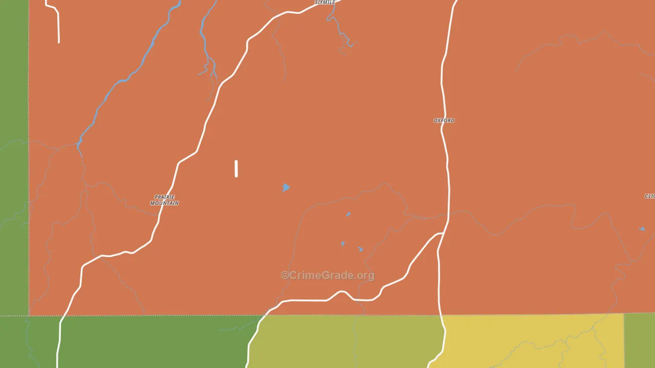 Bend, TX Map of Vandalism Rates
