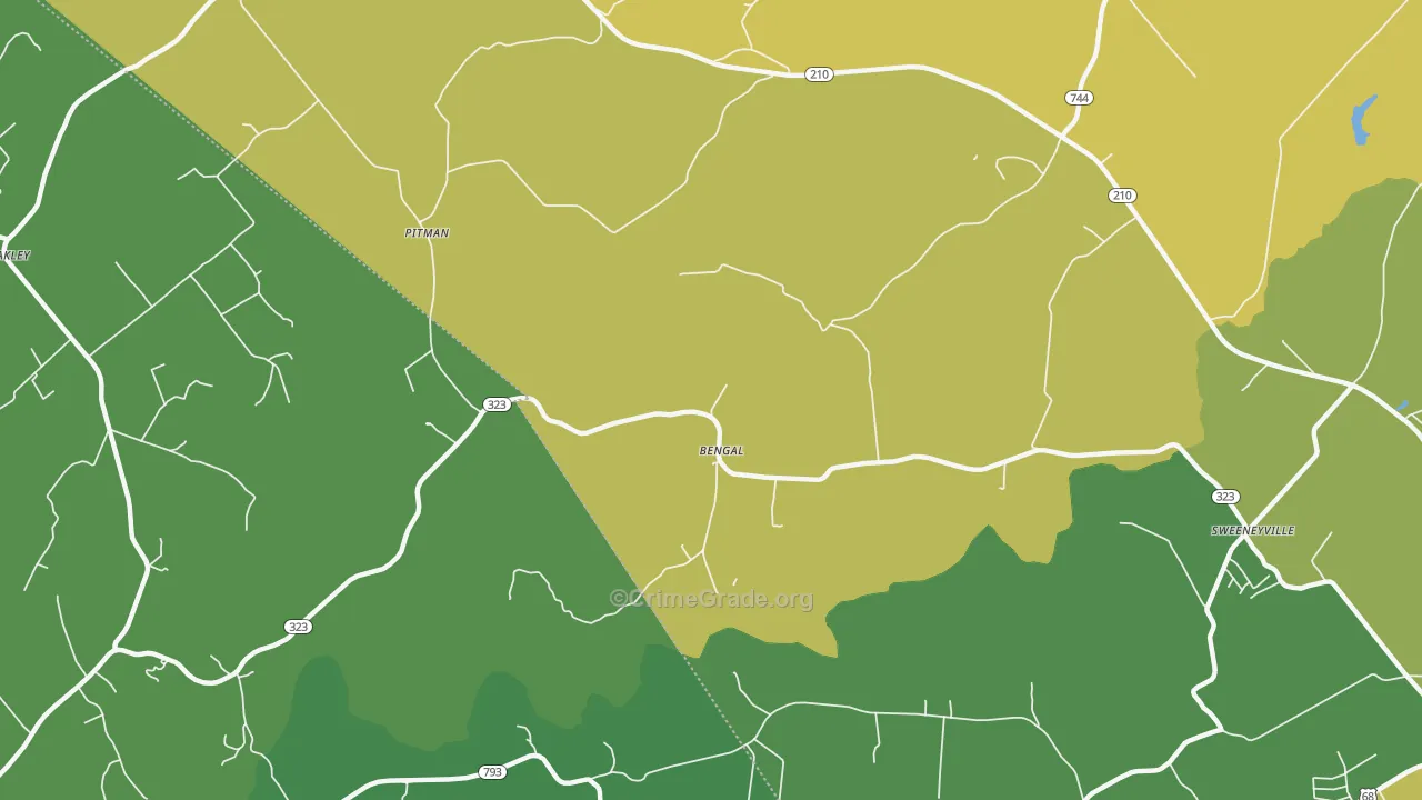 Bengal, KY Map of Vandalism Rates