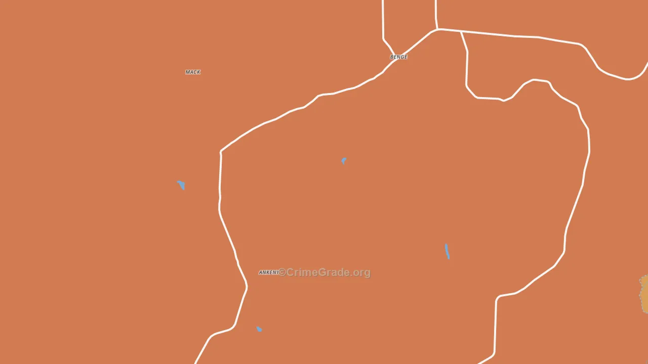 Benge, WA Map of Vandalism Rates
