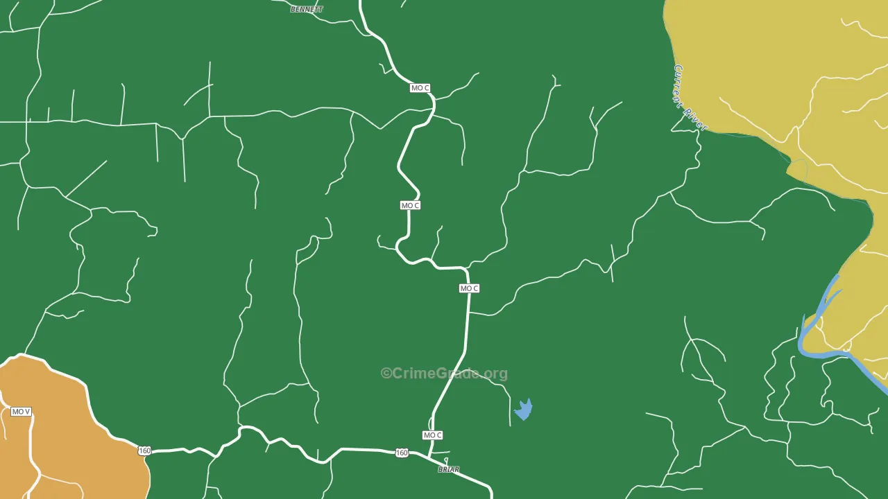 Bennett, MO Map of Vandalism Rates