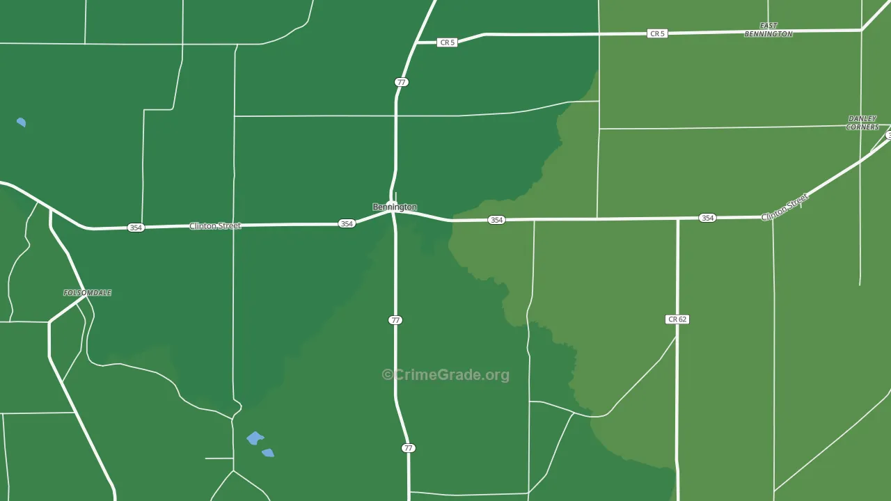 Bennington, NY Map of Vandalism Rates