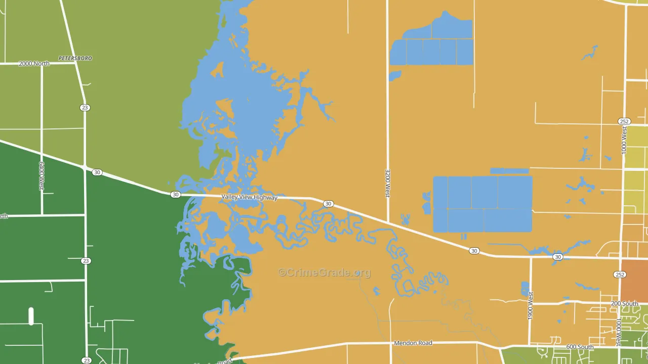 Benson, UT Map of Vandalism Rates
