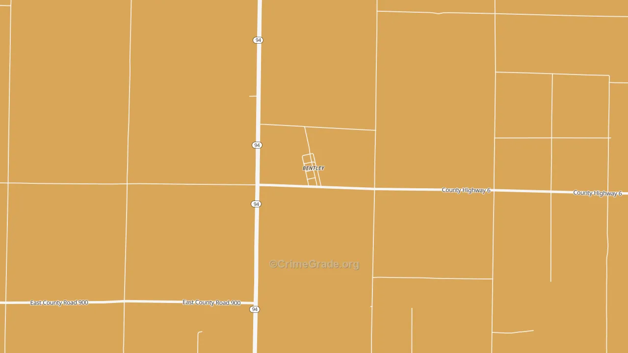 Bentley, IL Map of Vandalism Rates