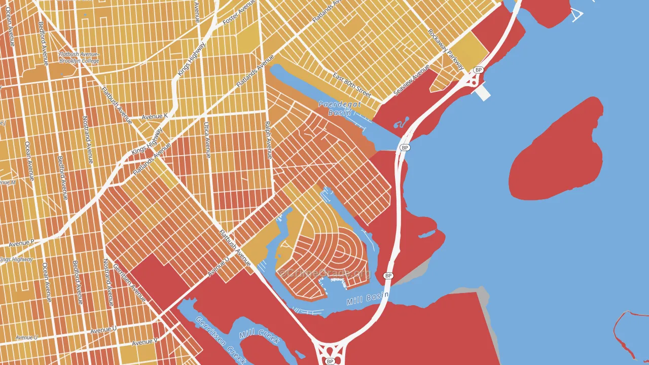 Bergen Beach, Brooklyn, NY Map of Vandalism Rates