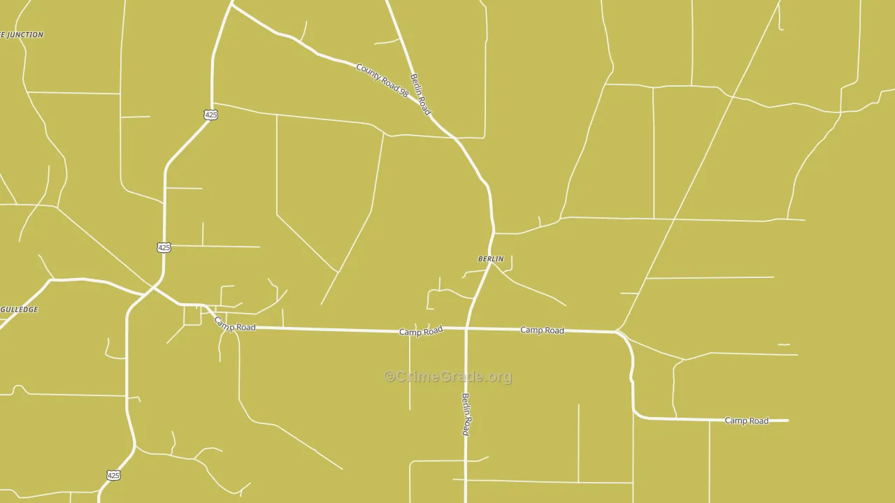 Berlin, AR Map of Vandalism Rates