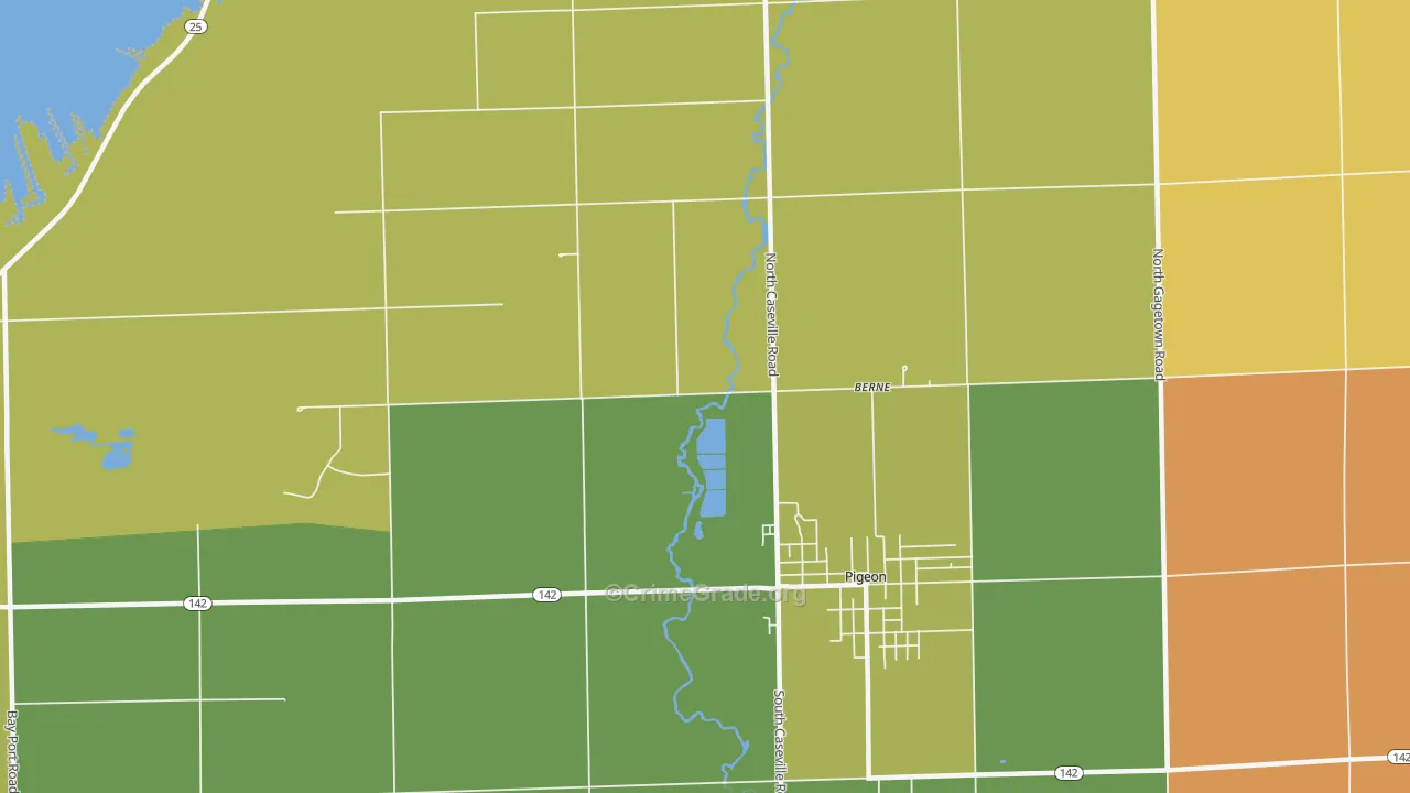 Berne, MI Map of Vandalism Rates