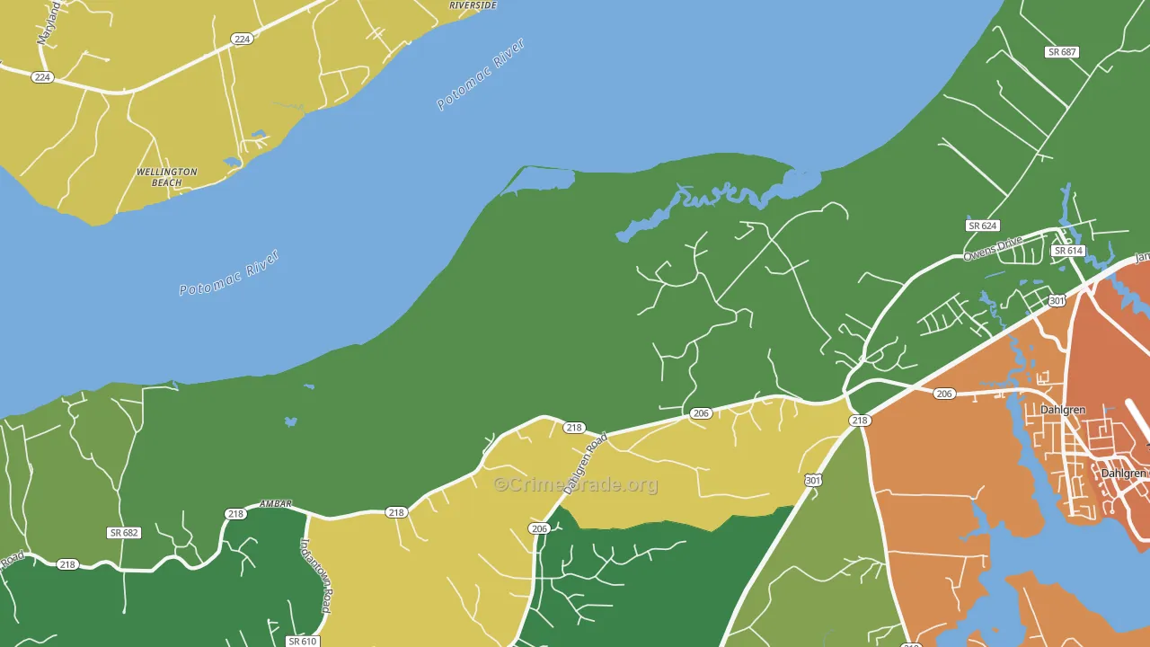Berthaville, VA Map of Vandalism Rates