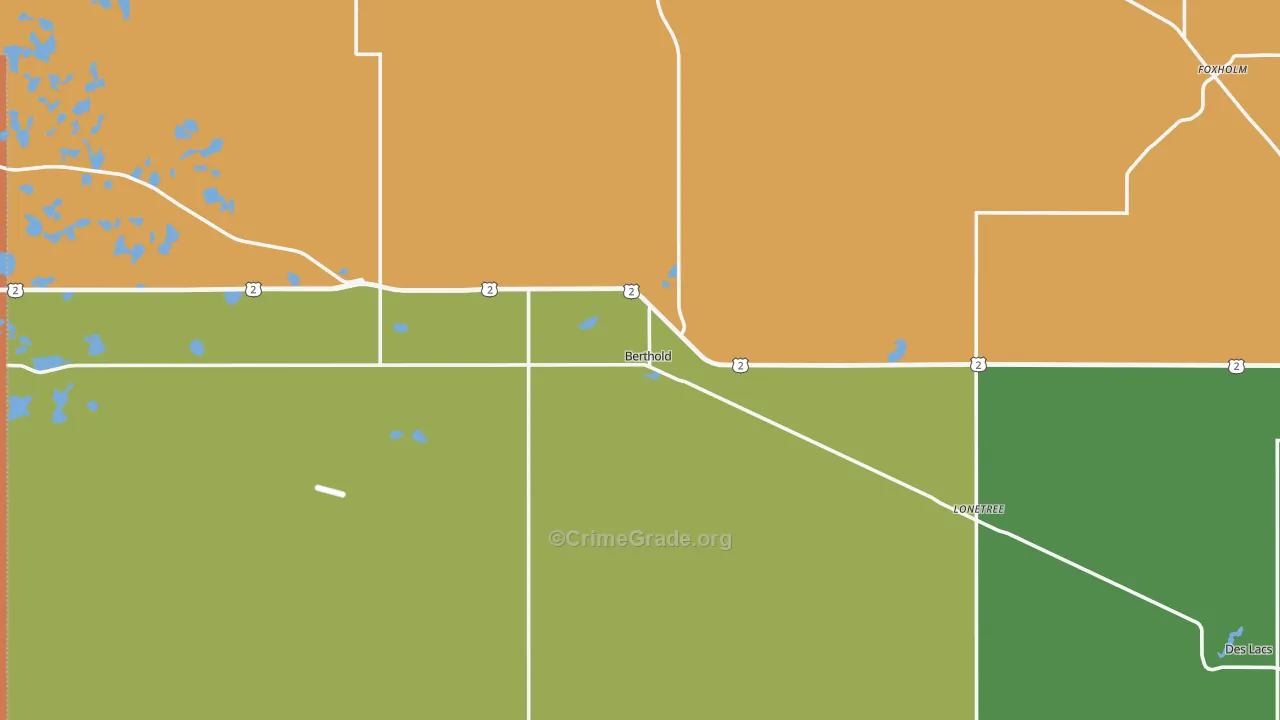 Berthold, ND Map of Vandalism Rates