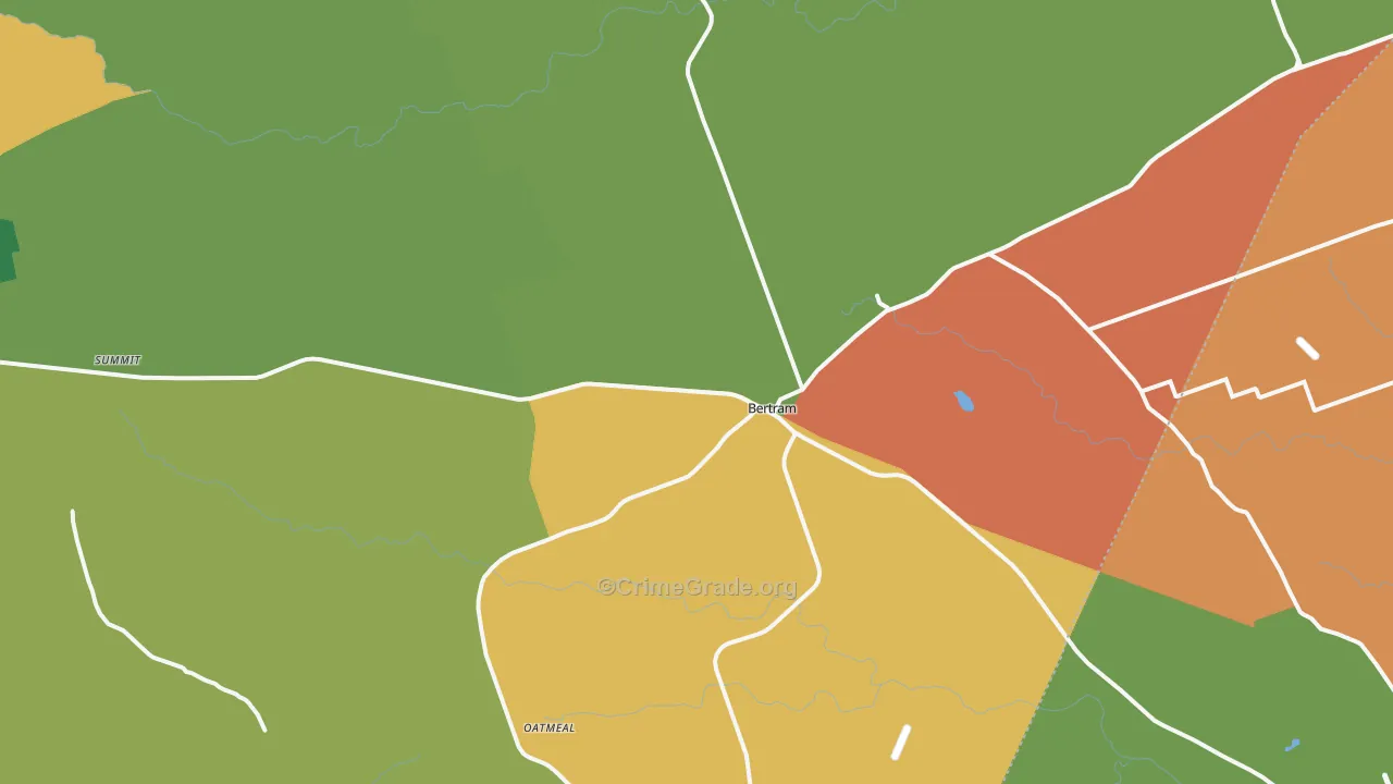 Bertram, TX Map of Vandalism Rates