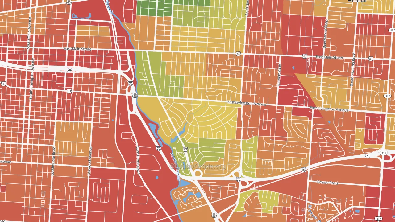 Berwick, Columbus, OH Map of Vandalism Rates