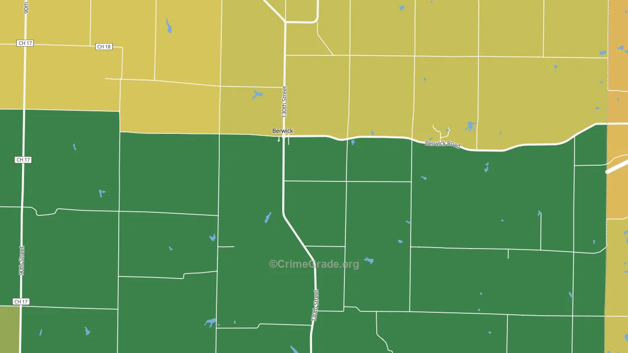 Berwick, IL Map of Vandalism Rates