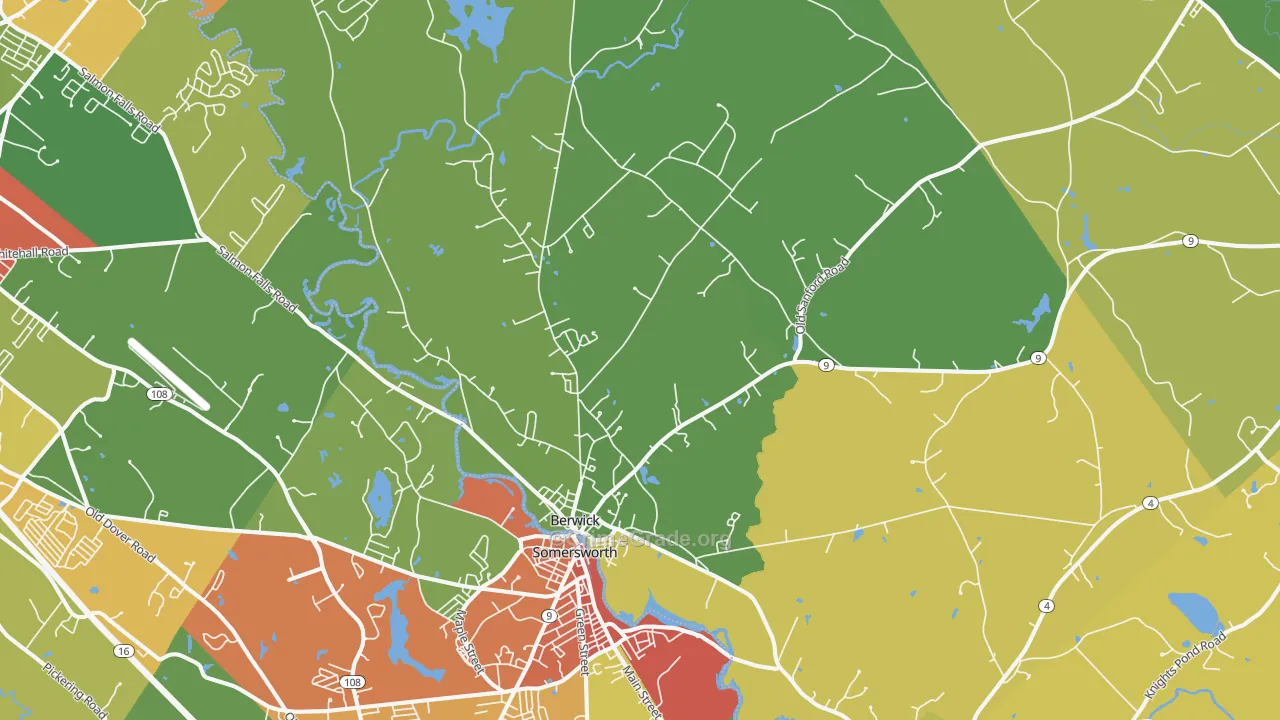 Berwick, ME Map of Vandalism Rates
