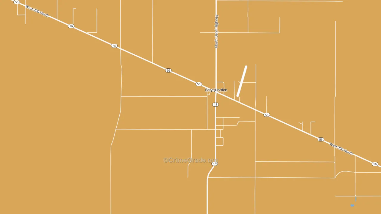 Beryl Junction, UT Map of Vandalism Rates