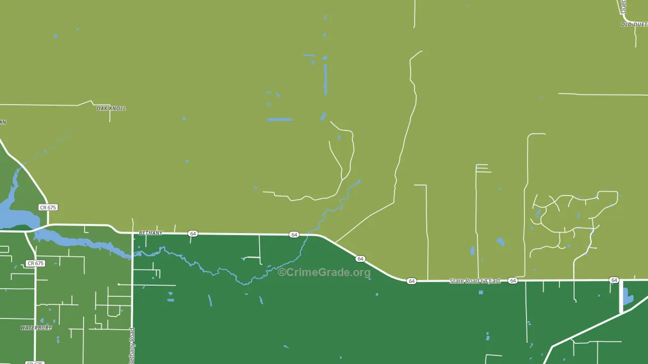 Bethany, FL Map of Vandalism Rates