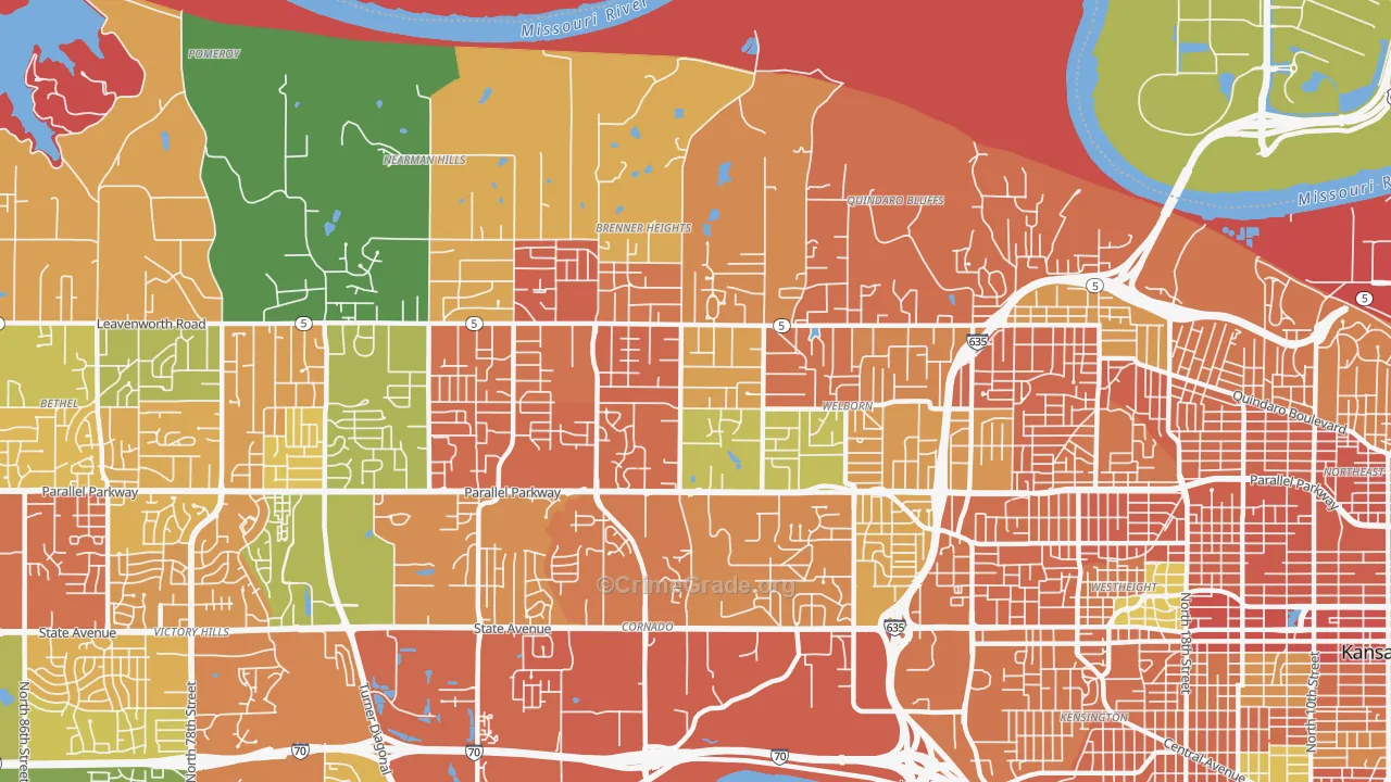 Bethel Welborn, Kansas City, KS Map of Vandalism Rates