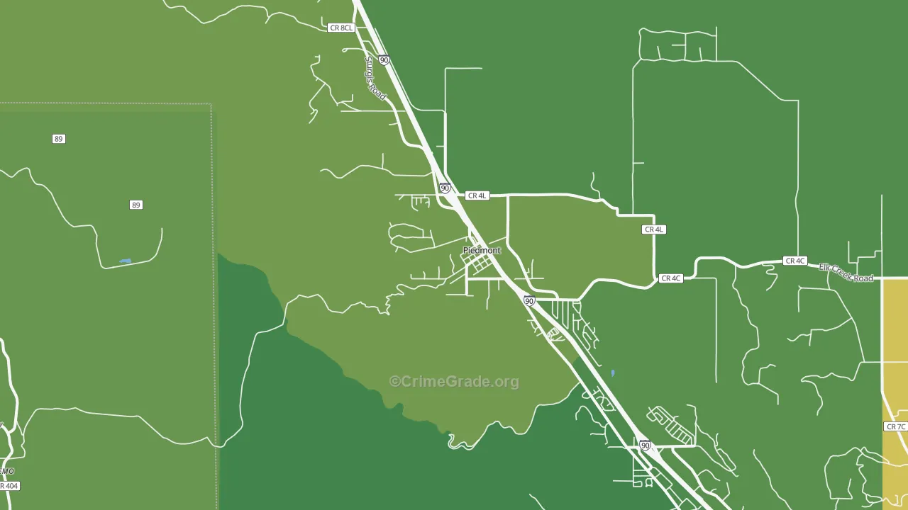 Bethlehem, SD Map of Vandalism Rates