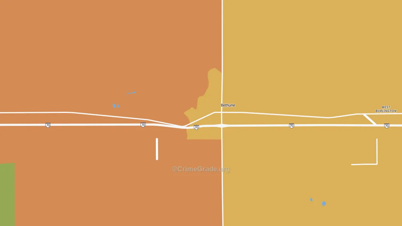 Bethune, CO Map of Vandalism Rates