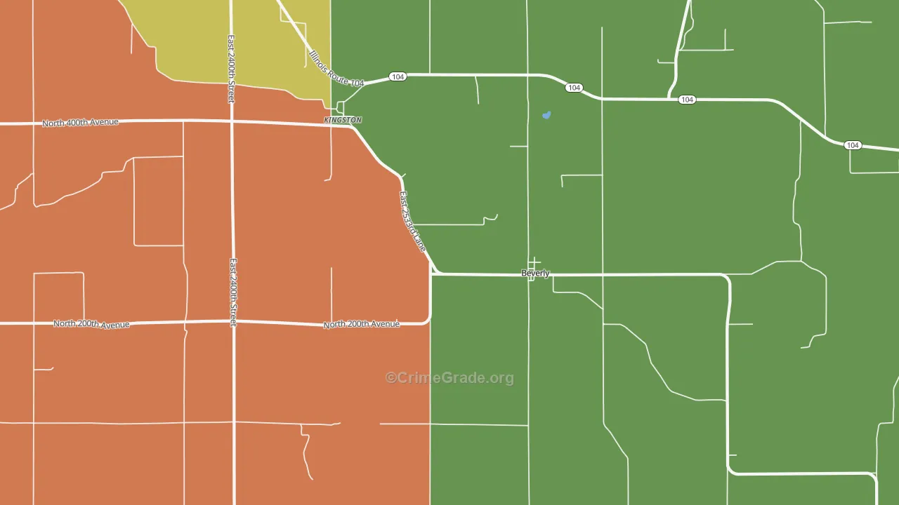 Beverly, IL Map of Vandalism Rates