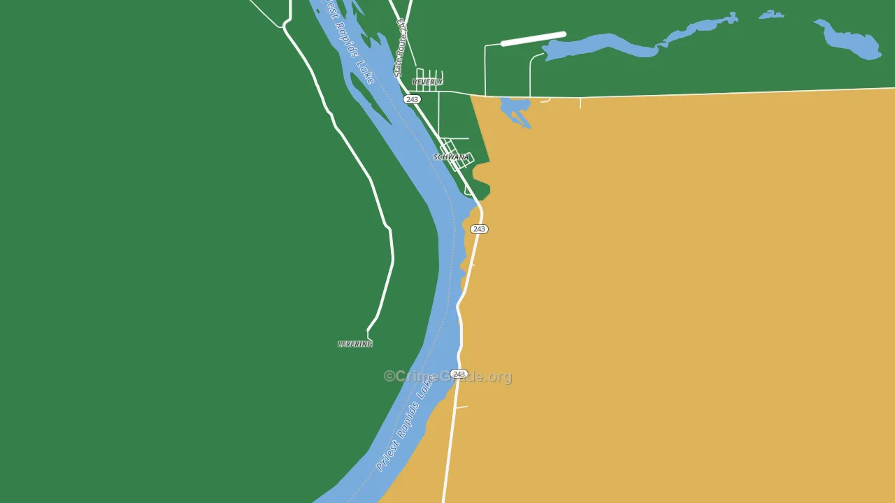 Beverly, WA Map of Vandalism Rates