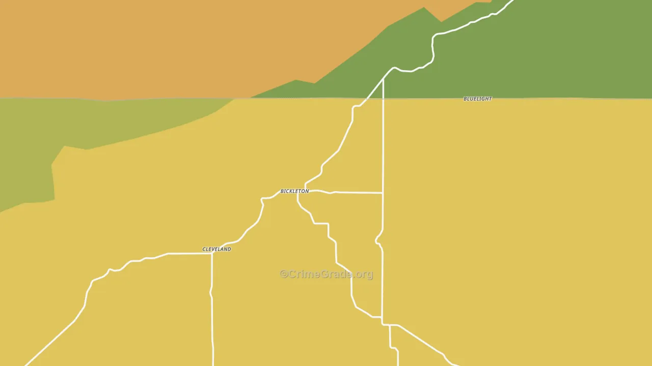 Bickleton, WA Map of Vandalism Rates
