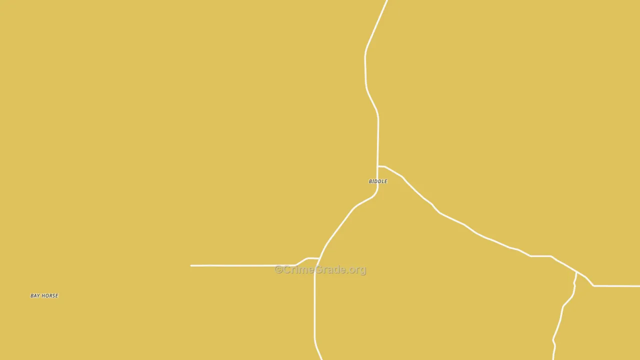 Biddle, MT Map of Vandalism Rates