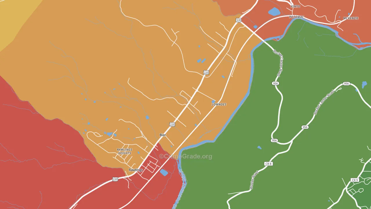 Bier, MD Map of Vandalism Rates
