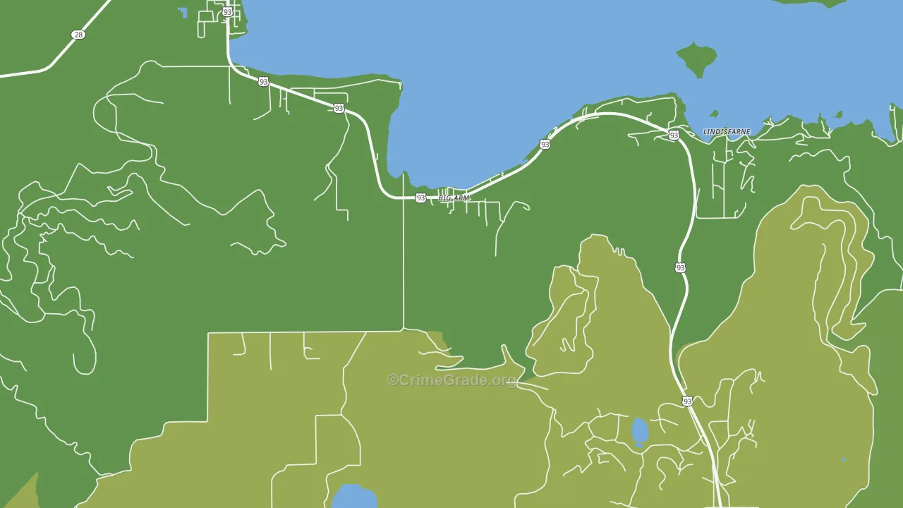 Big Arm, MT Map of Vandalism Rates