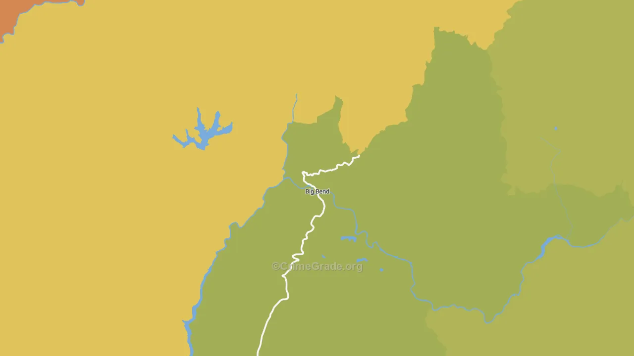 Big Bend, CA Map of Vandalism Rates