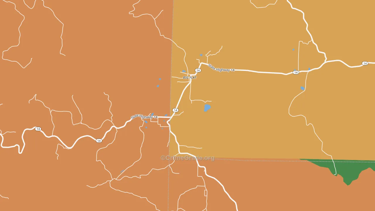 Big Flat, AR Map of Vandalism Rates