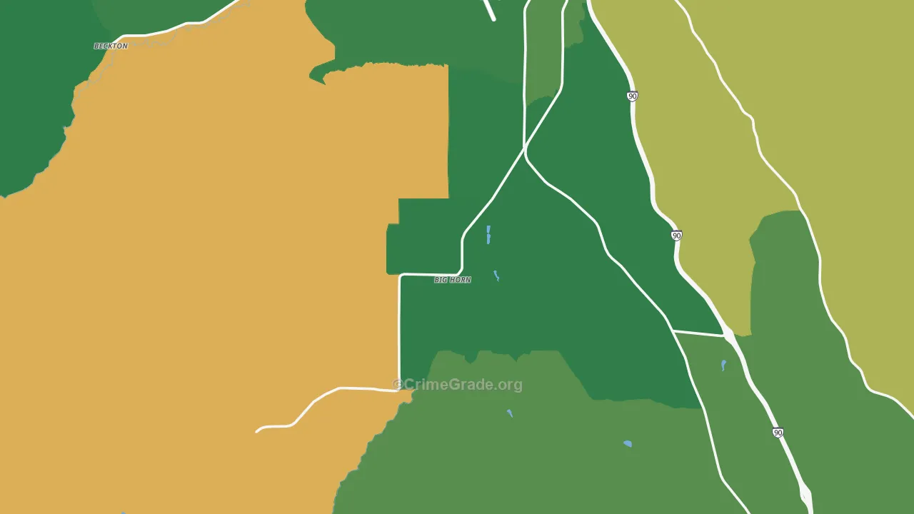 Big Horn, WY Map of Vandalism Rates