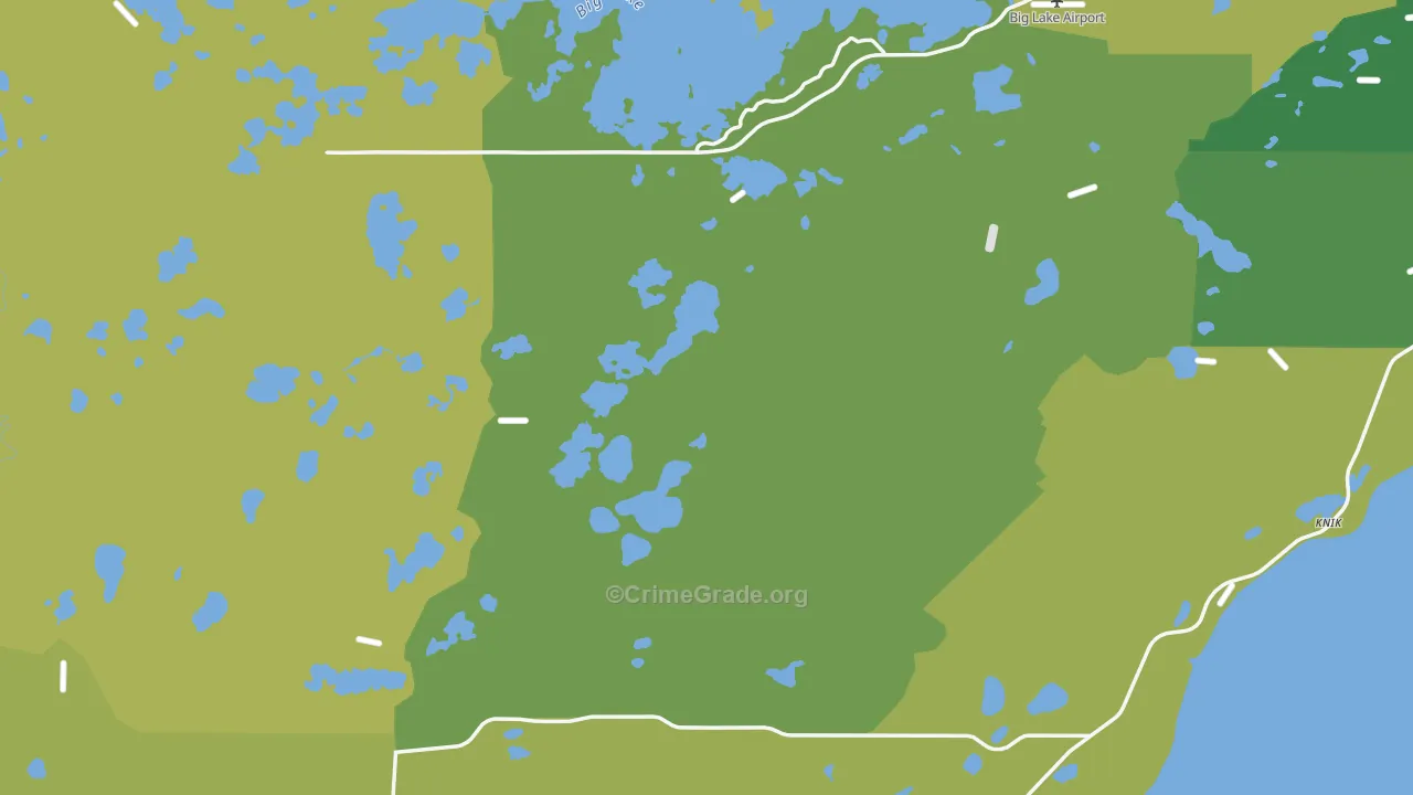 Big Lake, AK Map of Vandalism Rates