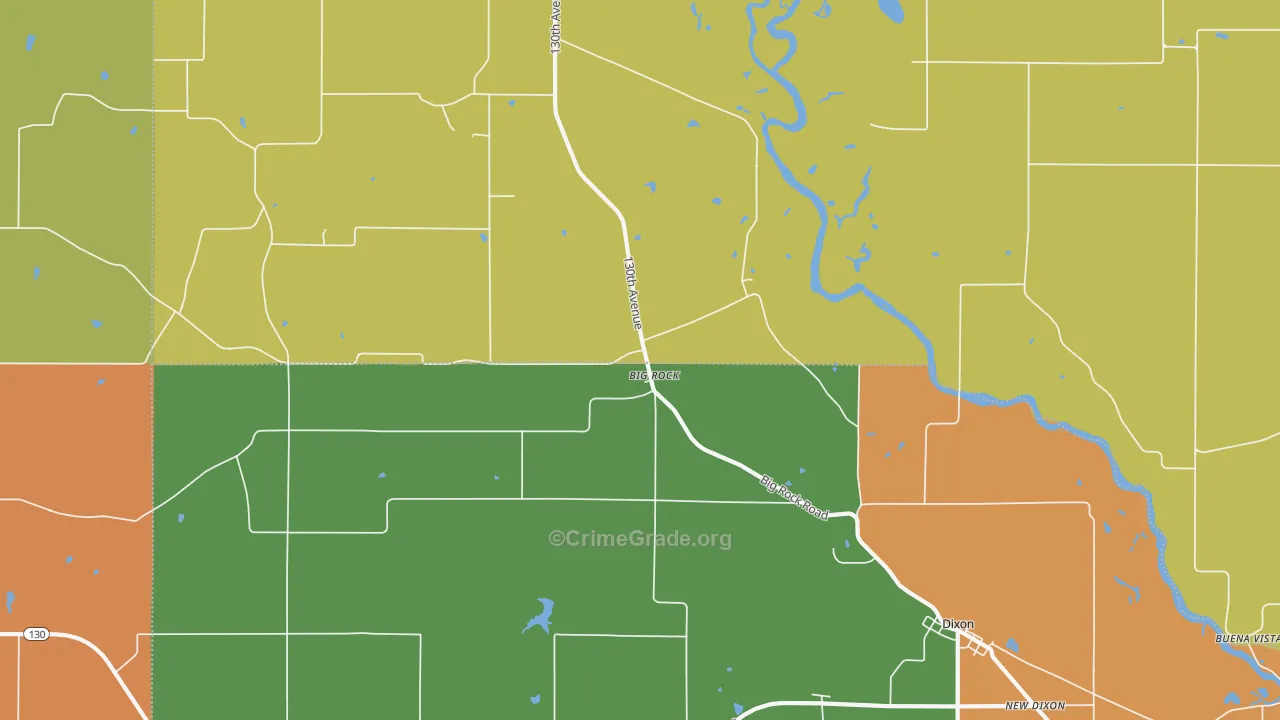 Big Rock, IA Map of Vandalism Rates