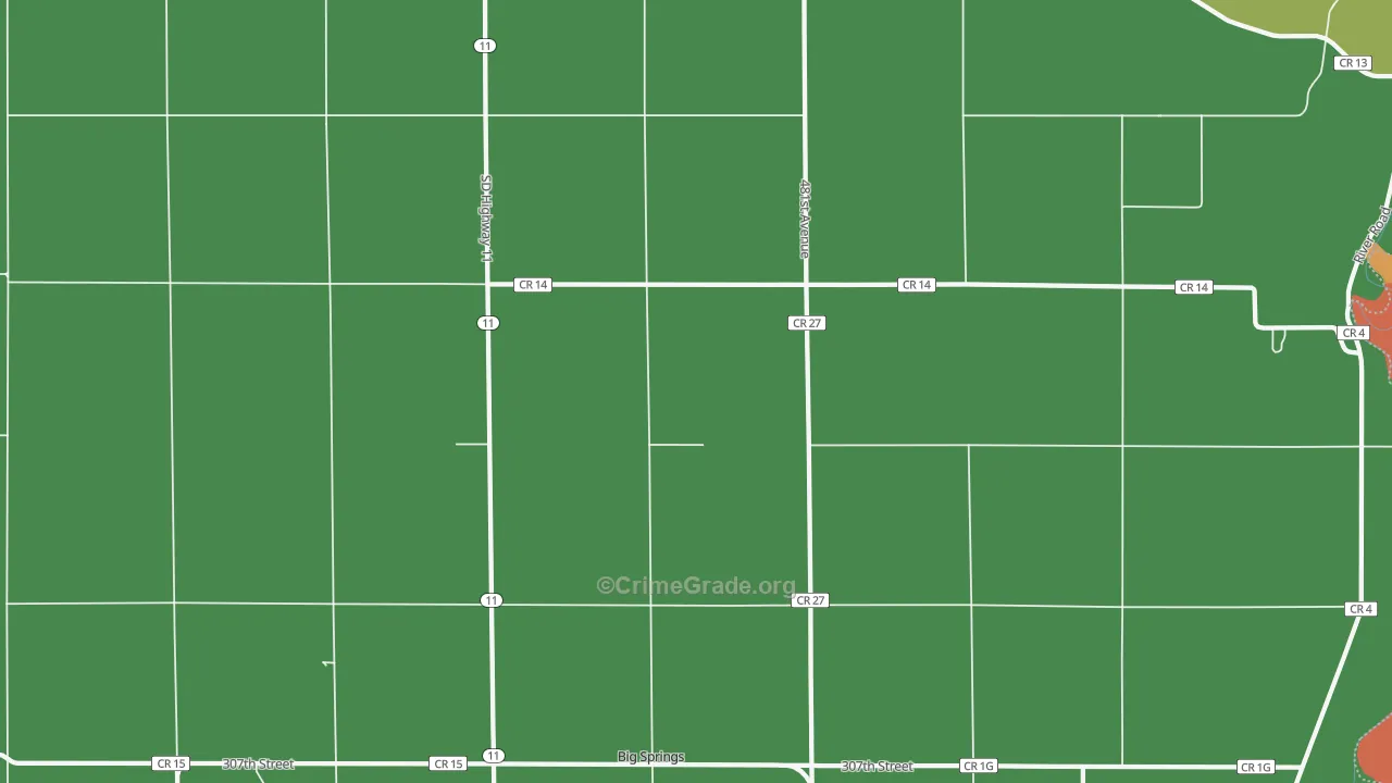Big Springs, SD Map of Vandalism Rates