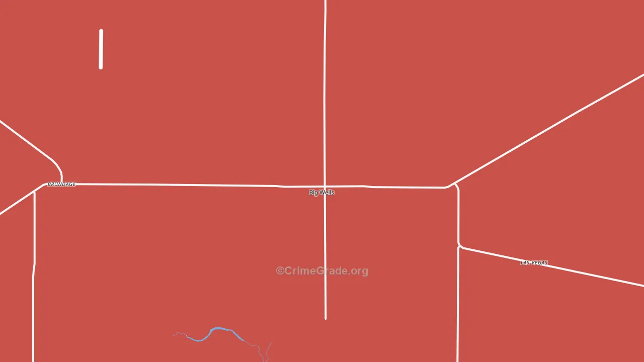 Big Wells, TX Map of Vandalism Rates