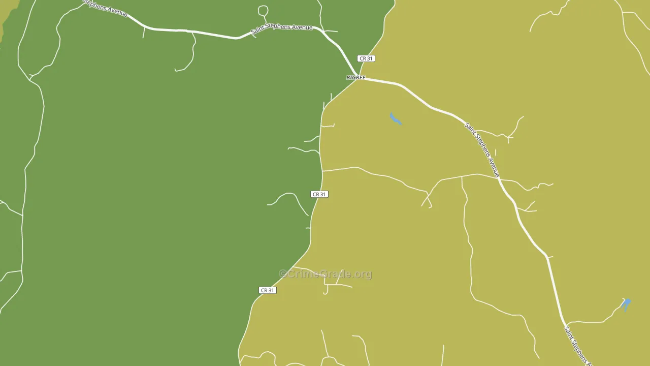 Bigbee, AL Map of Vandalism Rates