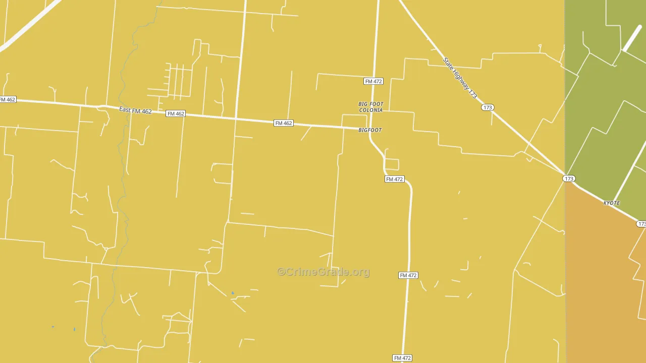 Bigfoot, TX Map of Vandalism Rates
