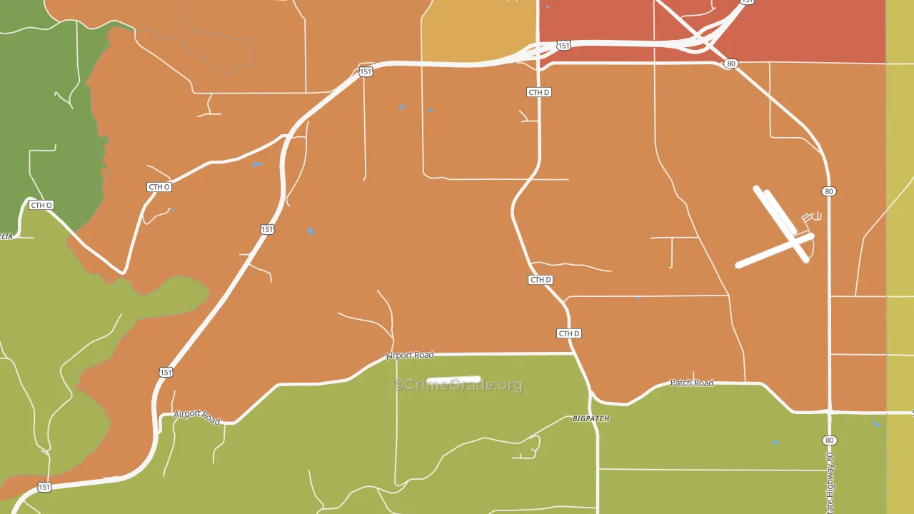 Bigpatch, WI Map of Vandalism Rates