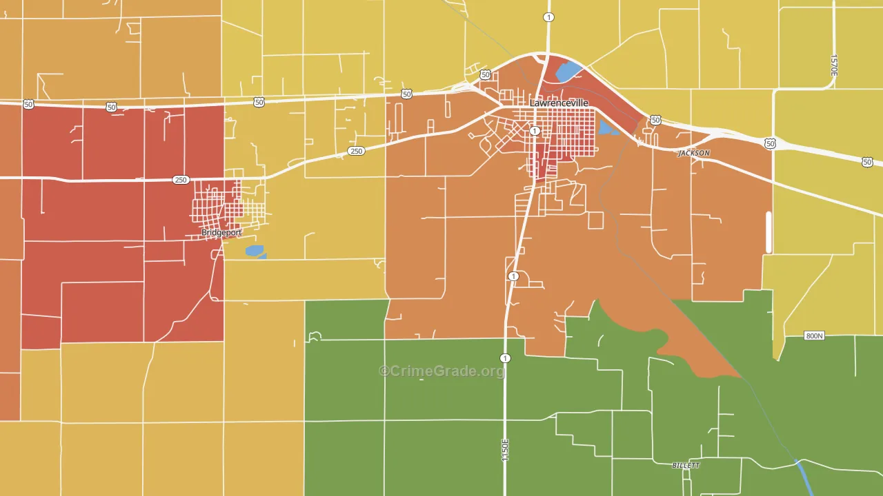 Birds, IL Map of Vandalism Rates